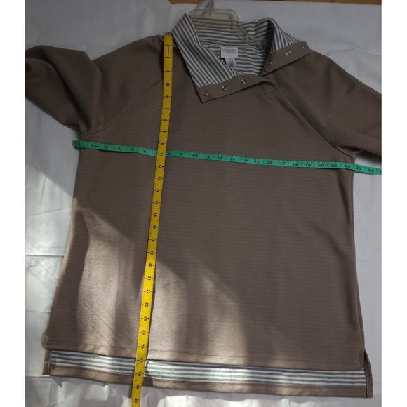 Weekends By chico's half snap buttons sweatshirt 2 - Picture 9 of 9